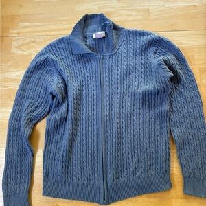 Women’s Blue Cable Knit Sweater